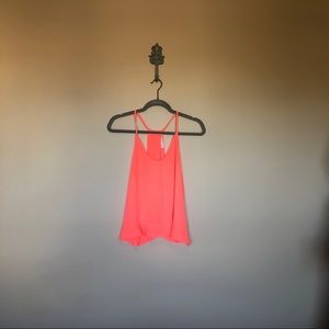 Bright Pink Open Back Tank 206